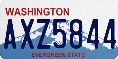 WA license plate AXZ5844