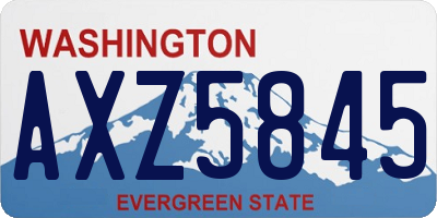 WA license plate AXZ5845