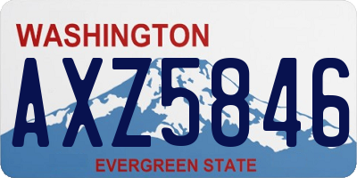 WA license plate AXZ5846
