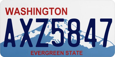 WA license plate AXZ5847