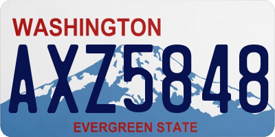 WA license plate AXZ5848