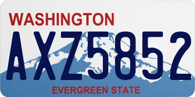 WA license plate AXZ5852