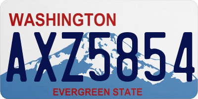 WA license plate AXZ5854