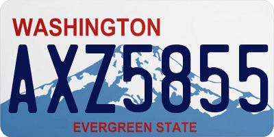 WA license plate AXZ5855