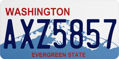 WA license plate AXZ5857