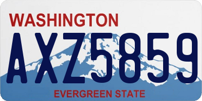 WA license plate AXZ5859