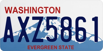 WA license plate AXZ5861