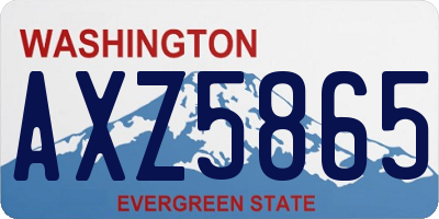 WA license plate AXZ5865