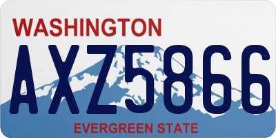 WA license plate AXZ5866