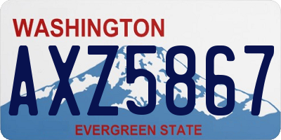 WA license plate AXZ5867