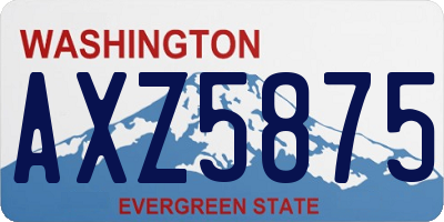WA license plate AXZ5875