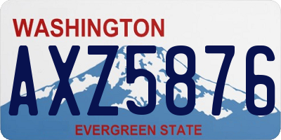 WA license plate AXZ5876