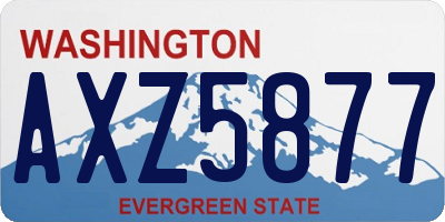 WA license plate AXZ5877