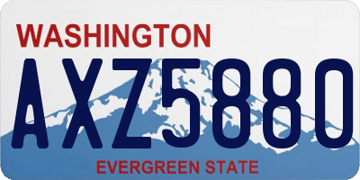 WA license plate AXZ5880