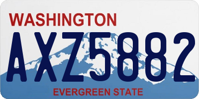 WA license plate AXZ5882