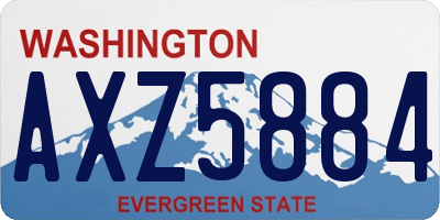 WA license plate AXZ5884