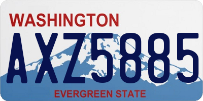 WA license plate AXZ5885