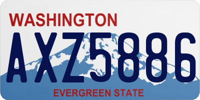 WA license plate AXZ5886