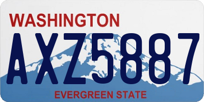 WA license plate AXZ5887