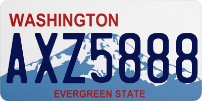 WA license plate AXZ5888