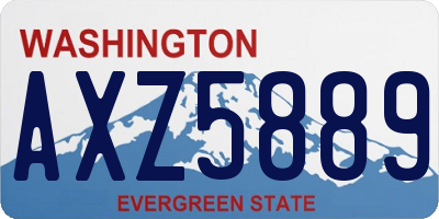 WA license plate AXZ5889
