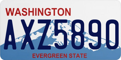 WA license plate AXZ5890
