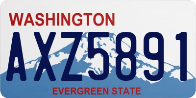 WA license plate AXZ5891