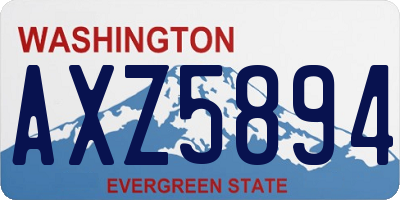 WA license plate AXZ5894