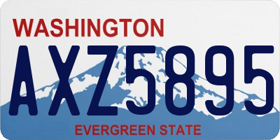 WA license plate AXZ5895