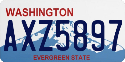 WA license plate AXZ5897