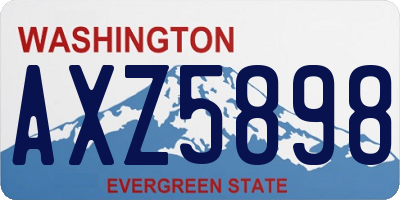 WA license plate AXZ5898