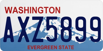 WA license plate AXZ5899