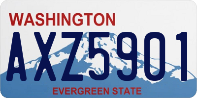 WA license plate AXZ5901