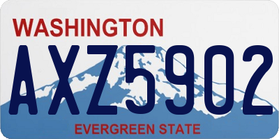 WA license plate AXZ5902
