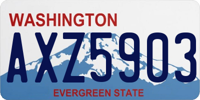 WA license plate AXZ5903