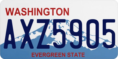 WA license plate AXZ5905
