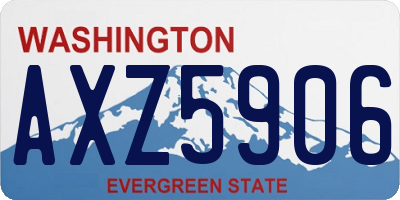 WA license plate AXZ5906
