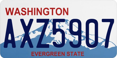 WA license plate AXZ5907