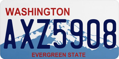 WA license plate AXZ5908