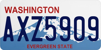 WA license plate AXZ5909