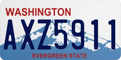 WA license plate AXZ5911