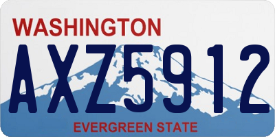 WA license plate AXZ5912