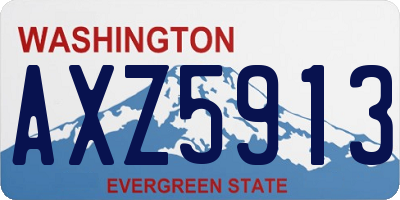 WA license plate AXZ5913