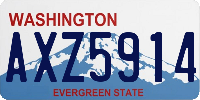 WA license plate AXZ5914