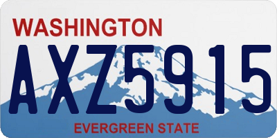 WA license plate AXZ5915