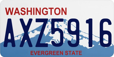 WA license plate AXZ5916