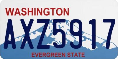 WA license plate AXZ5917