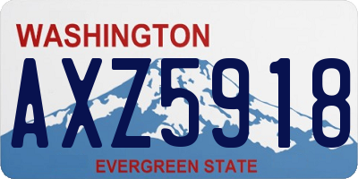 WA license plate AXZ5918