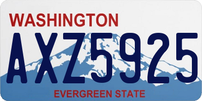 WA license plate AXZ5925