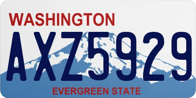 WA license plate AXZ5929